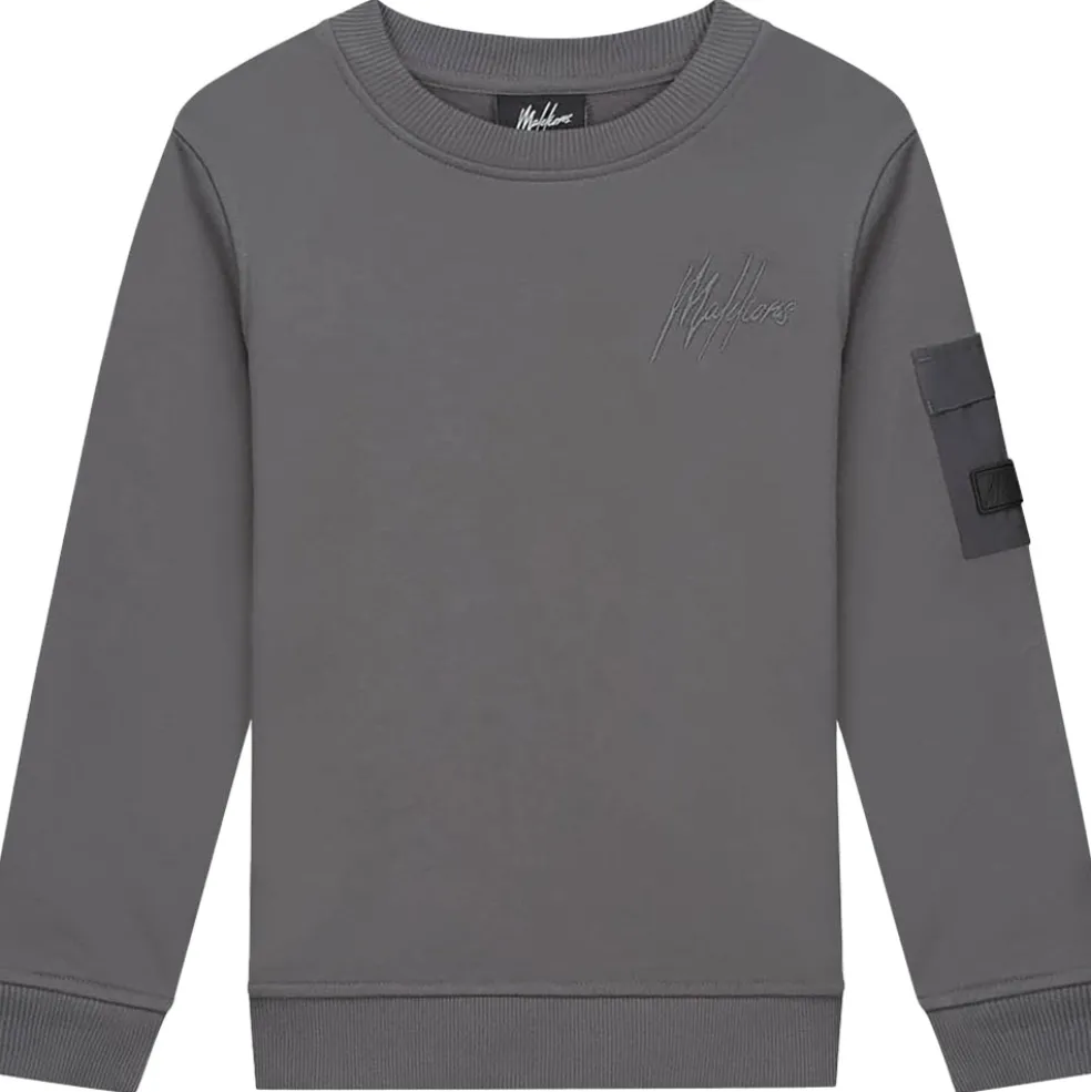 Malelions Nylon Pocket sweater junior anthracite