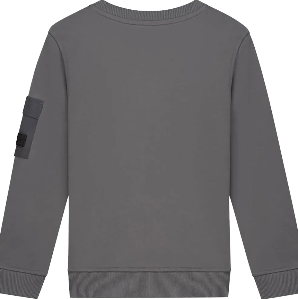 Malelions Nylon Pocket sweater junior anthracite