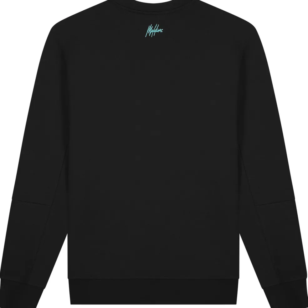 Malelions Sport Counter sweater heren black turquoise