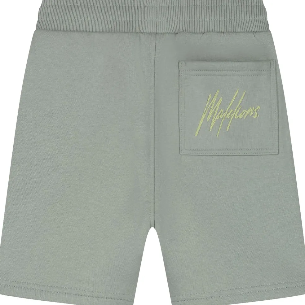 Malelions Striped Signature short junior agave green