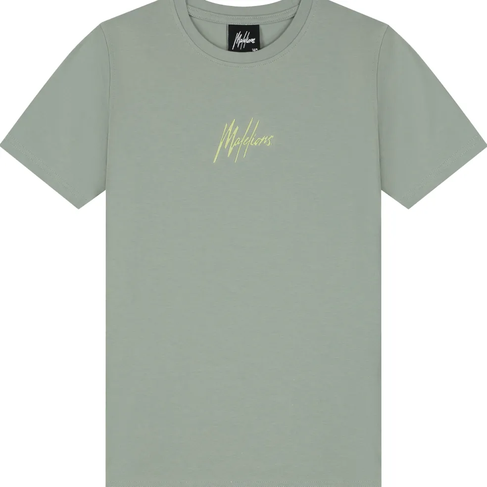 Malelions Striped Signature shirt junior agave green