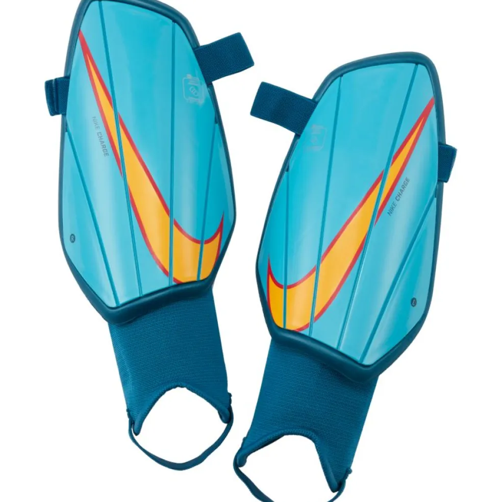 Nike Charge scheenbeschermers baltic blue zwart wit