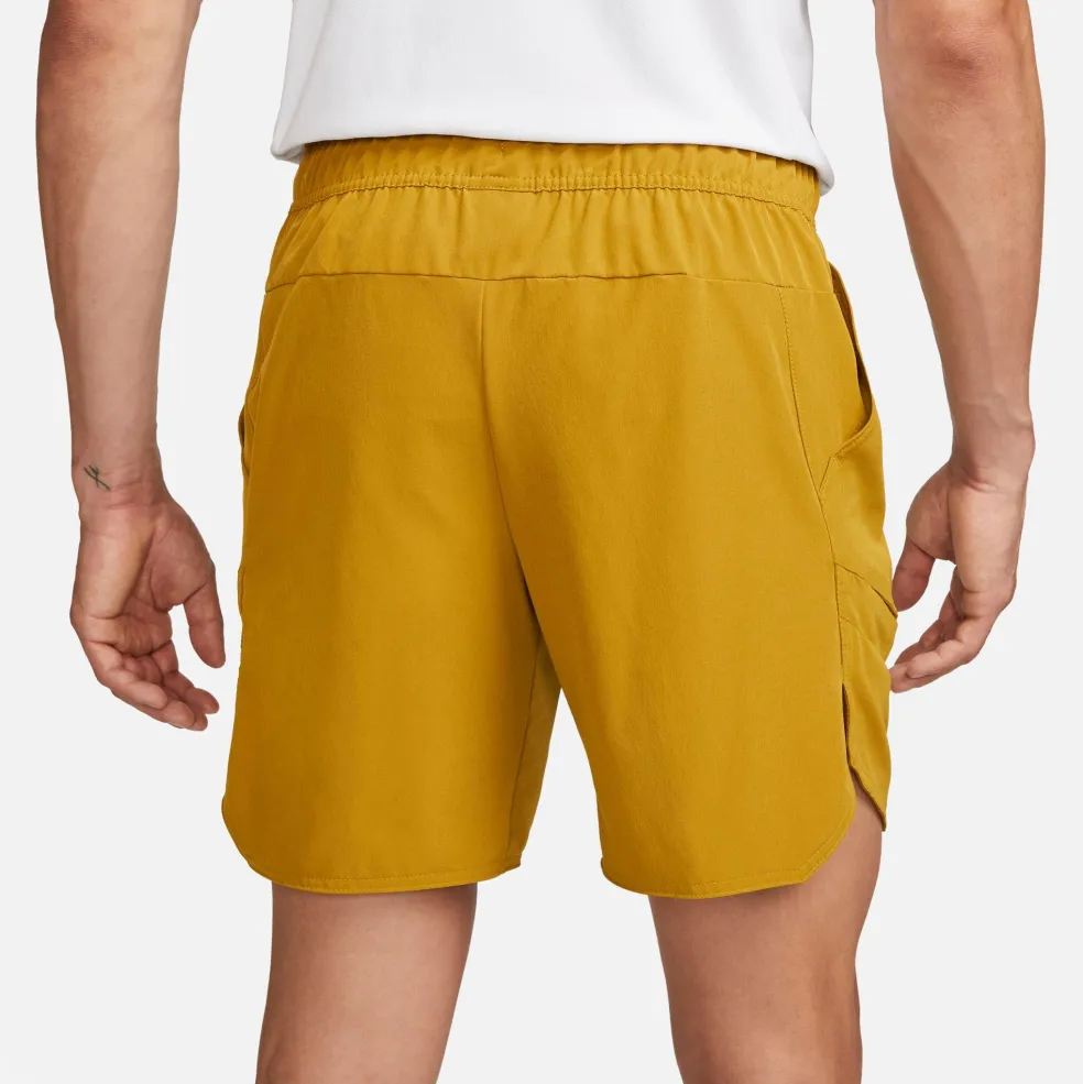 Nike Court Dri-FIT Advantage tennisshort heren bronzine lime blast white