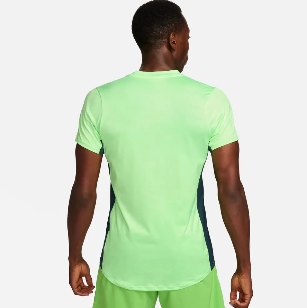 Nike Court Dri-FIT Advantage tennisshirt heren lime blast deep jungle black