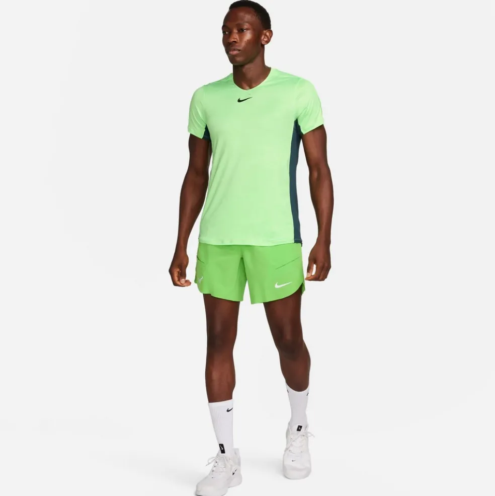 Nike Court Dri-FIT Advantage tennisshirt heren lime blast deep jungle black