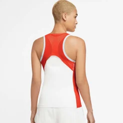 Nike Court Dri-FIT Slam tennis tanktop dames white orange blue