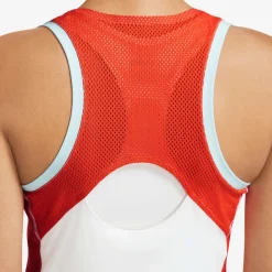Nike Court Dri-FIT Slam tennis tanktop dames white orange blue