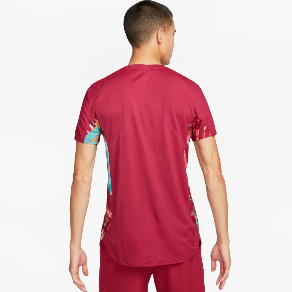 Nike Court Dri-FIT Slam tennisshirt heren red noble white