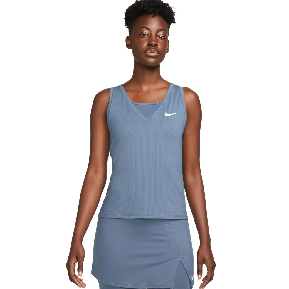 Nike Court Victory tennis tanktop dames diffused blue white