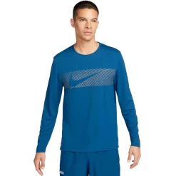 Nike Miler Flash Dri-FIT hardloopshirt heren court blue reflective silver