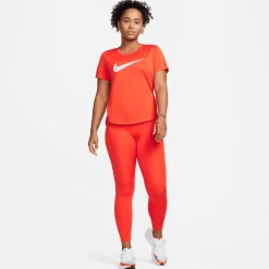 Nike One Dri-FIT Swoosh hardloopshirt dames red