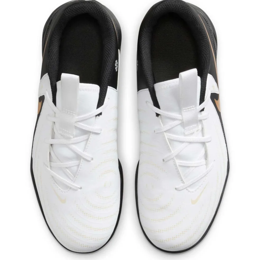 Nike Phantom GX II Academy voetbalschoenen junior white metallic gold coin black