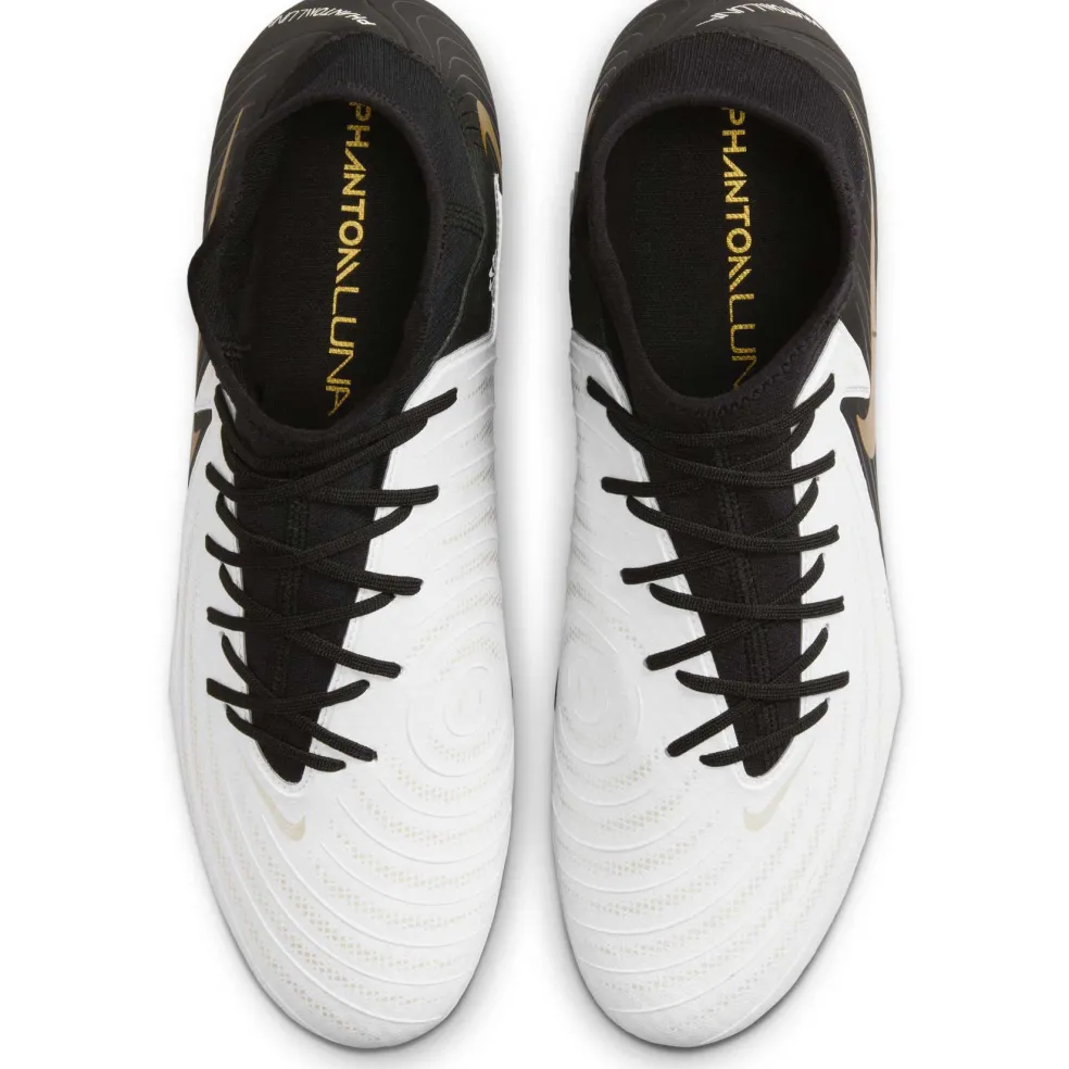 Nike Phantom Luna II Academy voetbalschoenen heren white metallic gold coin black