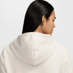 Nike Sportswear Phoenix Fleece Logo hoodie dames light orewood brown white armor