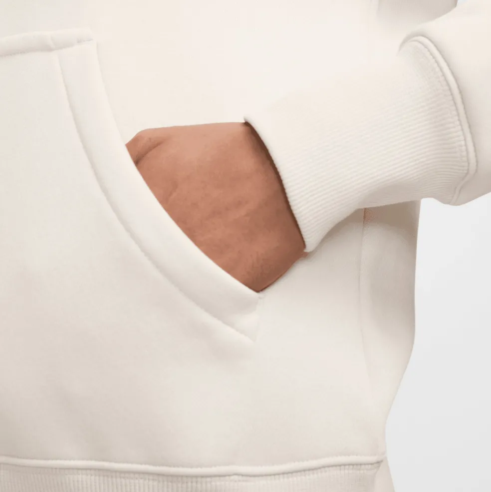 Nike Sportswear Phoenix Fleece Logo hoodie dames light orewood brown white armor