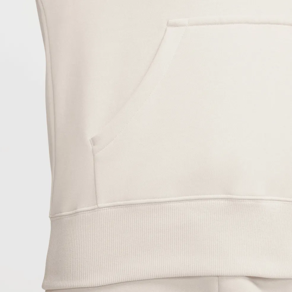 Nike Sportswear Phoenix Fleece Logo hoodie dames light orewood brown white armor