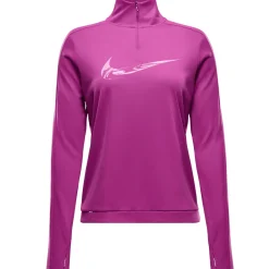 Nike Swoosh hardloopshirt dames hot fuchsia light wild mango