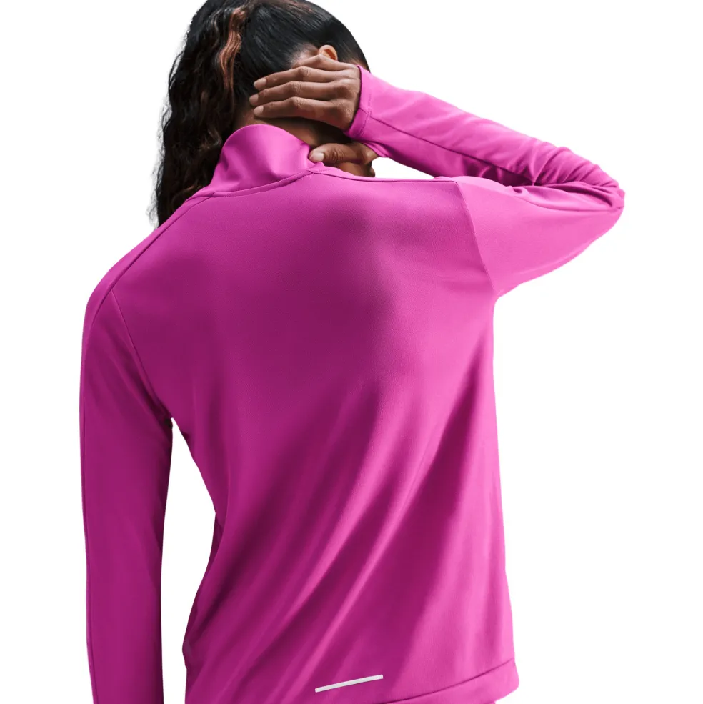 Nike Swoosh hardloopshirt dames hot fuchsia light wild mango