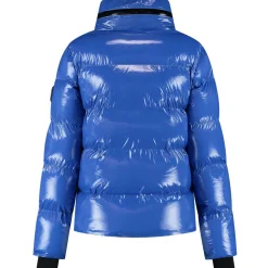 NIKKIE Gstaad Laquer winterjas dames dazzling blue