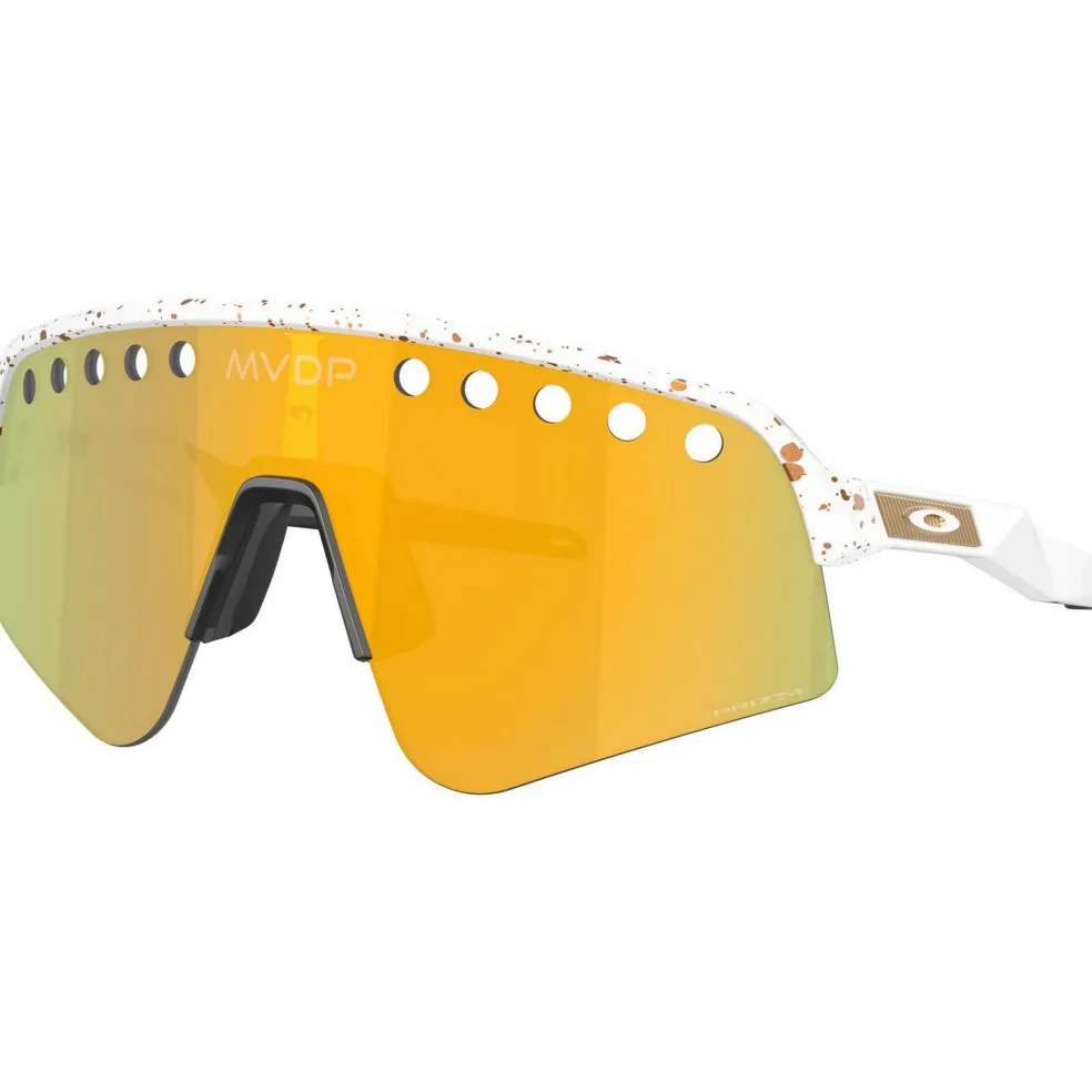 Oakley Sutro Lite Sweep Mathieu Van Der Poel Signature Series zonnebril prizm 24k red gold splatter