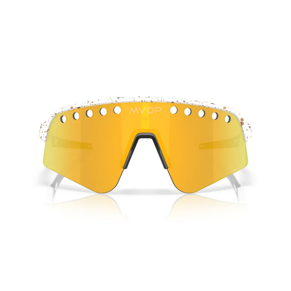 Oakley Sutro Lite Sweep Mathieu Van Der Poel Signature Series zonnebril prizm 24k red gold splatter