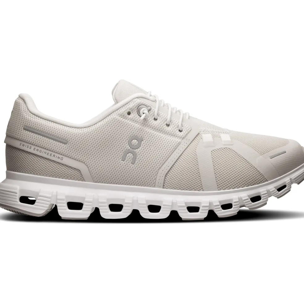 On Cloud 6 hardloopschoenen dames pearl white