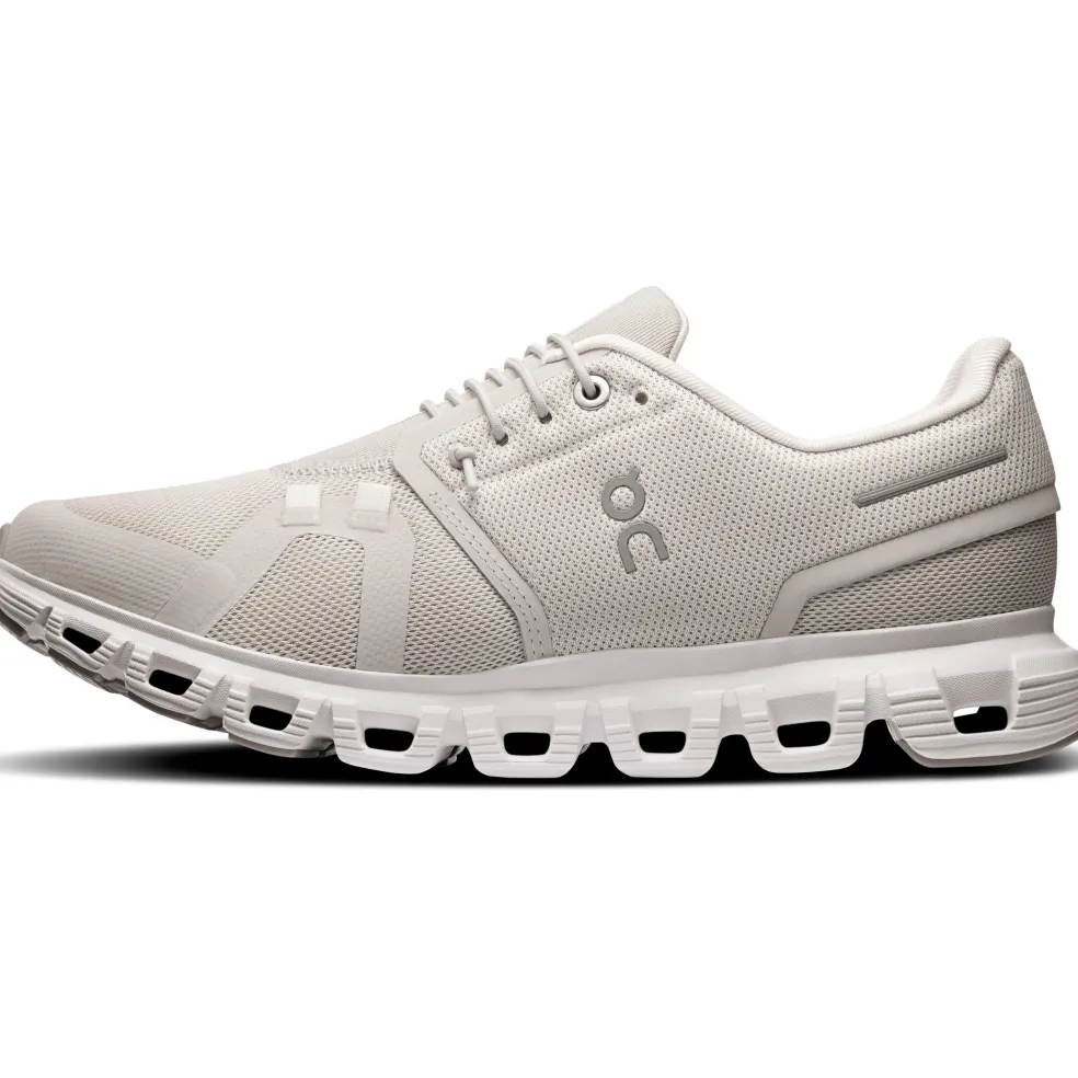 On Cloud 6 hardloopschoenen dames pearl white