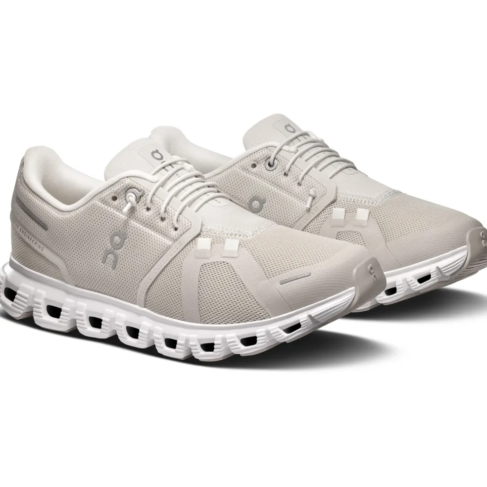 On Cloud 6 hardloopschoenen dames pearl white