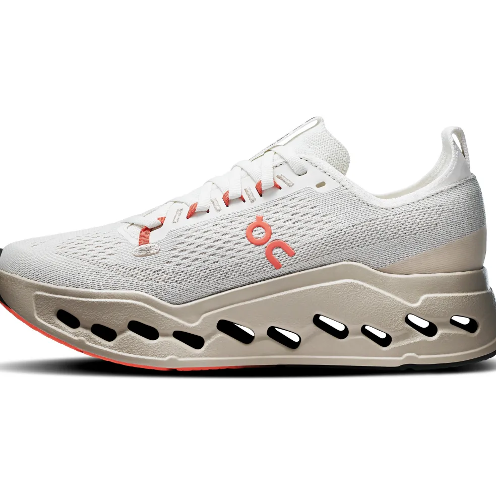 On Cloudsurfer Max hardloopschoenen dames ivory salmon