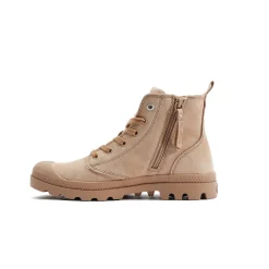 Palladium Pampa Hi Zip WL schoenen dames nude brown