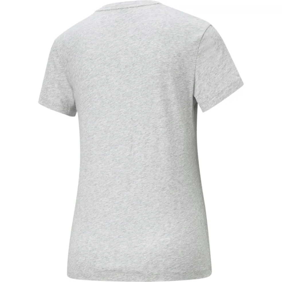Puma Essentials Logo shirt dames light grey heather