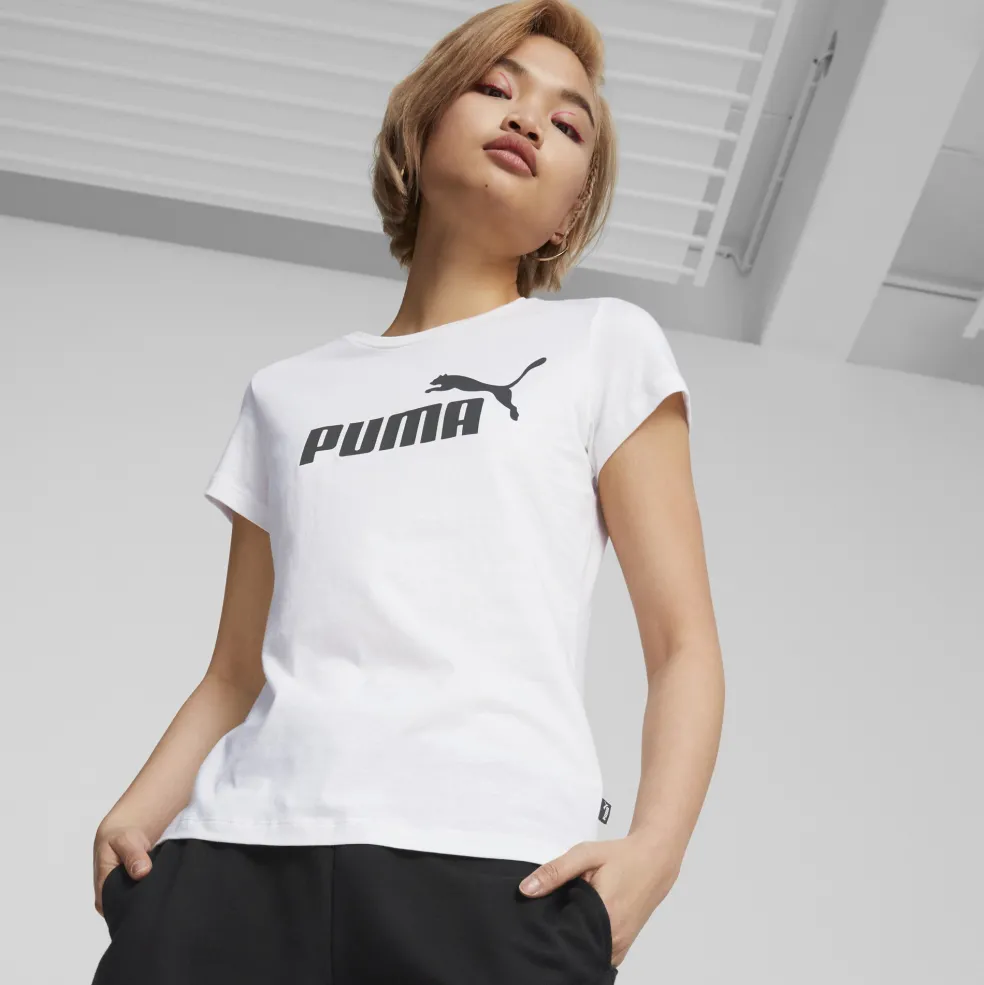 Puma Essentials Logo shirt dames Puma white