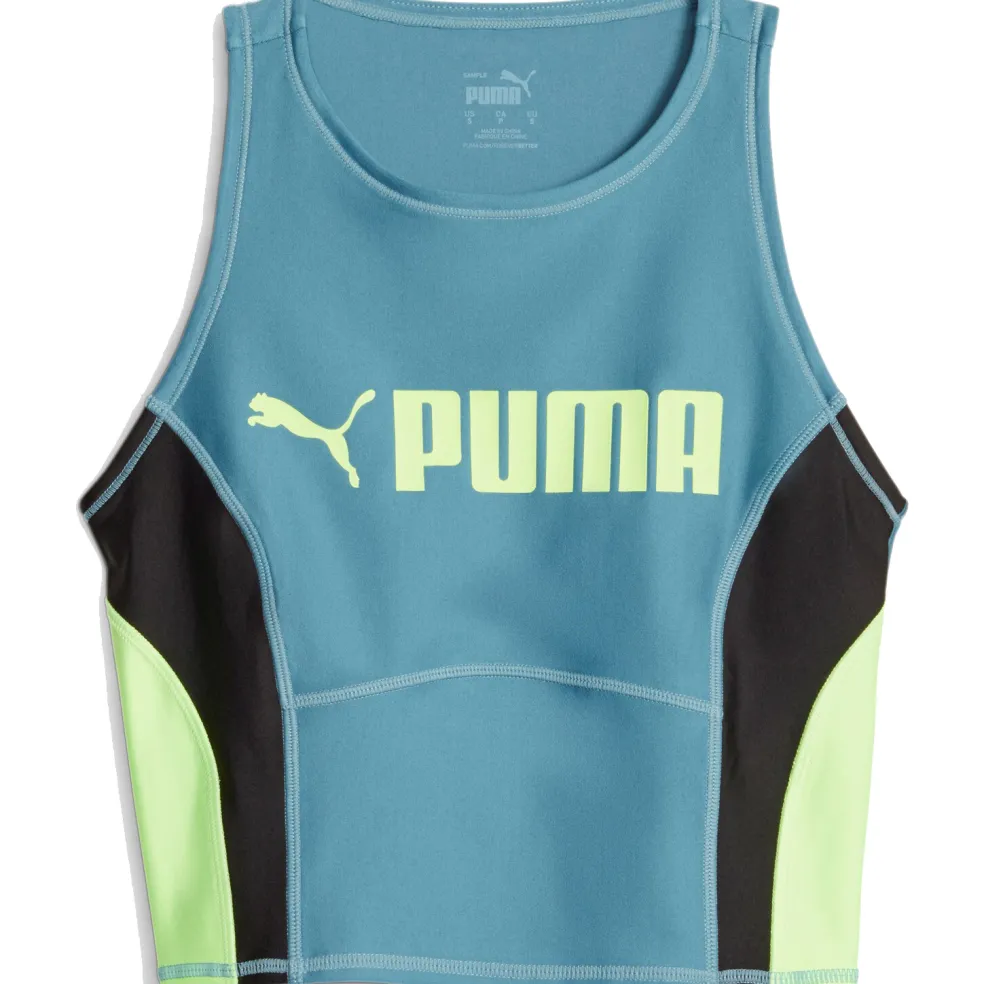 Puma Fit Eversculpt sport bh dames bold blue speed green