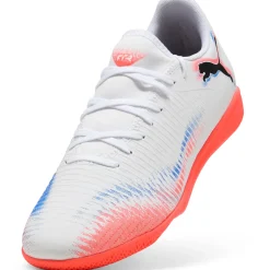 Puma Future 8 Play It IC zaalvoetbalschoenen PUMA white PUMA black glowing red