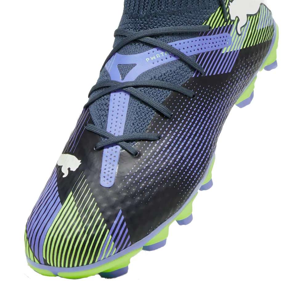 Puma FUTURE 7 PRO FG AG voetbalschoenen junior grey skies puma white fizzy apple