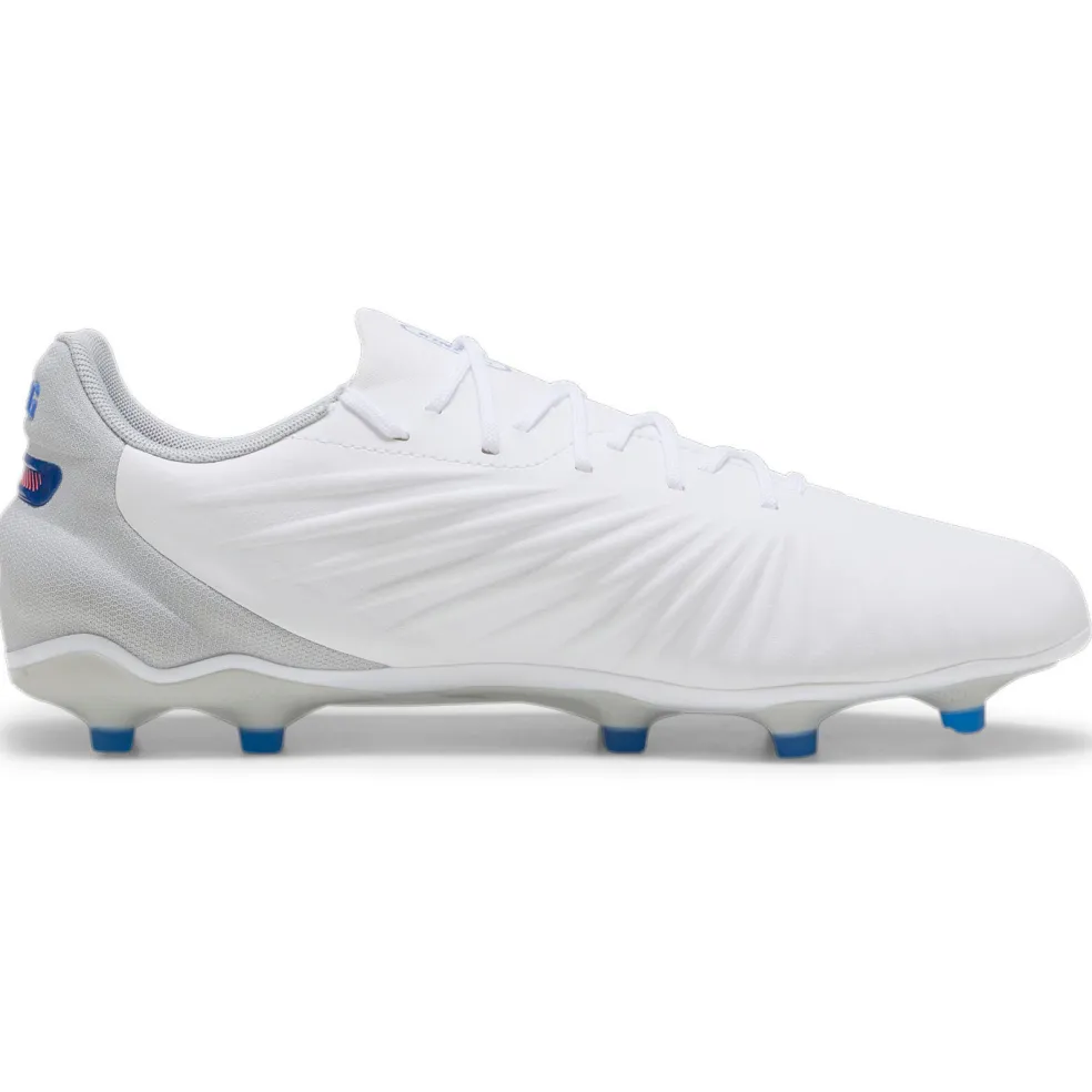 Puma KING MATCH FG AG voetbalschoenen heren PUMA white bluemazing flat light grey