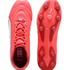 Puma KING PRO FG AG voetbalschoenen heren glowing red PUMA white red fire