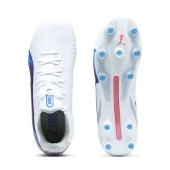 Puma KING ULTIMATE FG AG voetbalschoenen dames PUMA white bluemazing flat light grey sunset glow