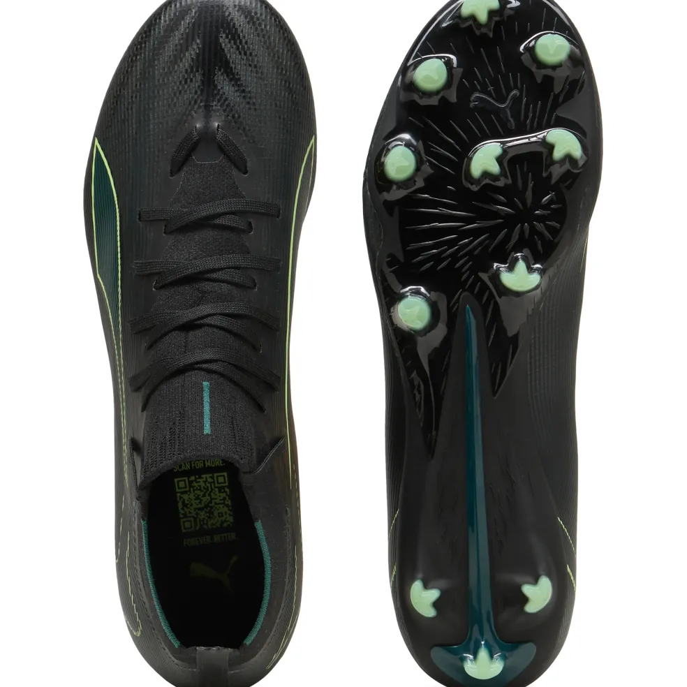 Puma Ultra 6 Match+ FG - AG voetbalschoenen PUMA black fizzy light green terrain