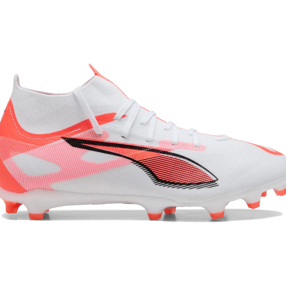 Puma ULTRA 5 MATCH+ FG AG voetbalschoenen heren PUMA white PUMA black glowing red