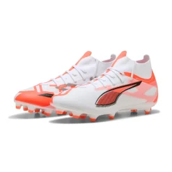 Puma ULTRA 5 MATCH+ FG AG voetbalschoenen heren PUMA white PUMA black glowing red
