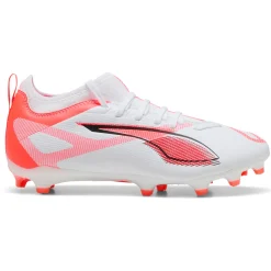 Puma ULTRA 5 MATCH FG AG voetbalschoenen junior PUMA white PUMA black glowing red