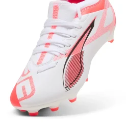 Puma ULTRA 5 MATCH FG AG voetbalschoenen junior PUMA white PUMA black glowing red