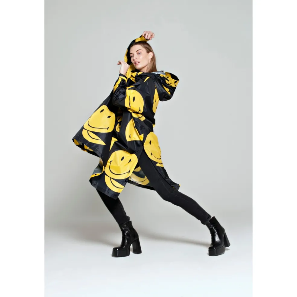 Rainkiss All Smiles X Smiley regenponcho black