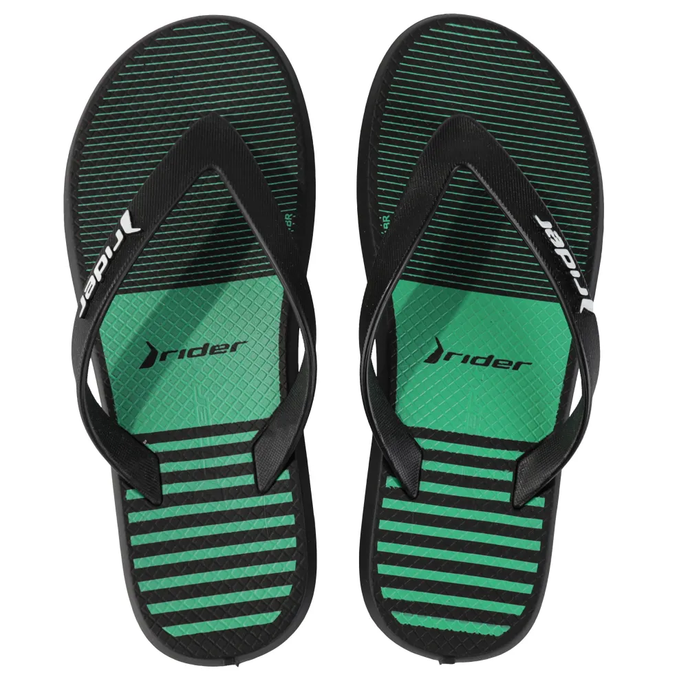 Rider R1 Style Kids slippers junior black green