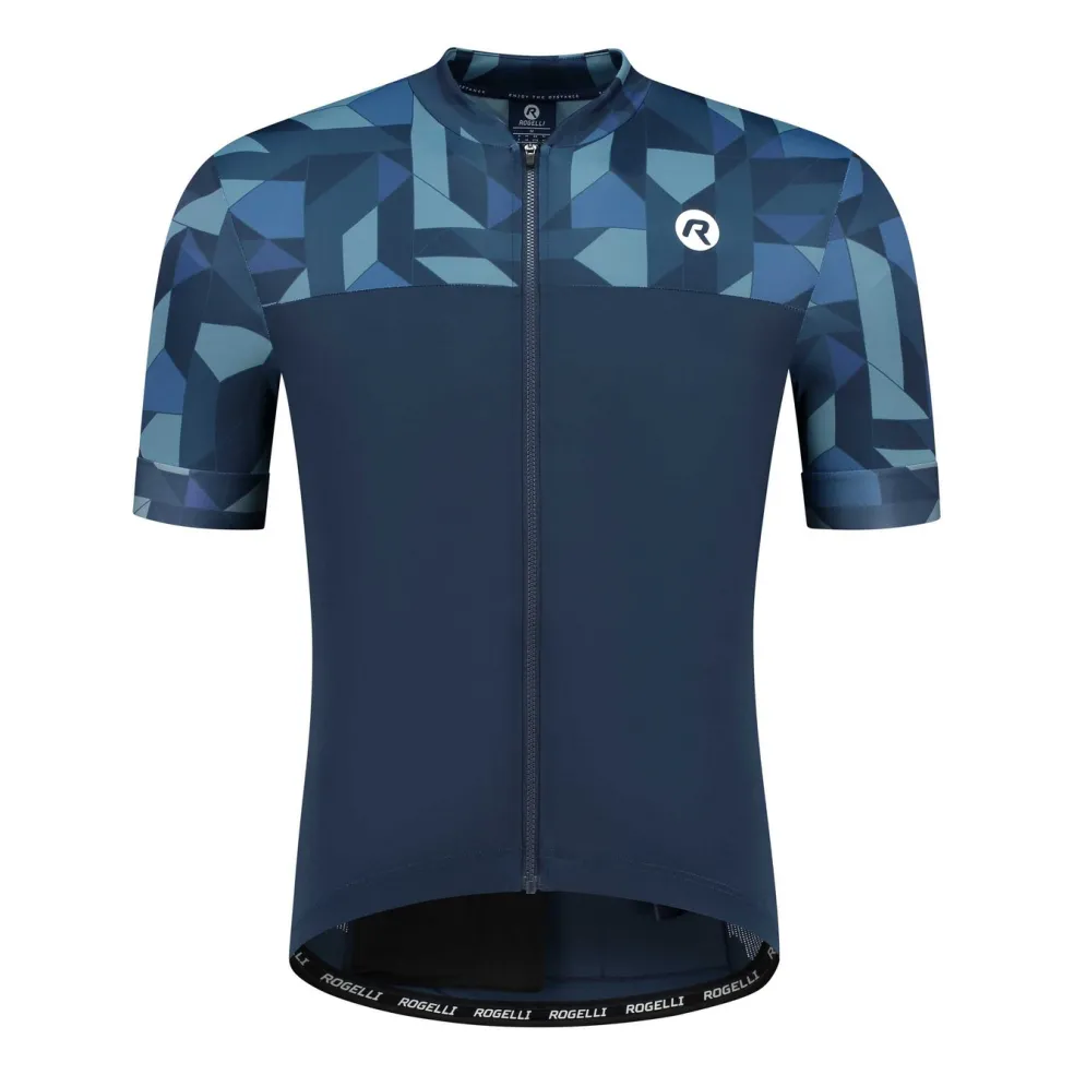 Rogelli Essential Graphic fietsshirt heren blauw