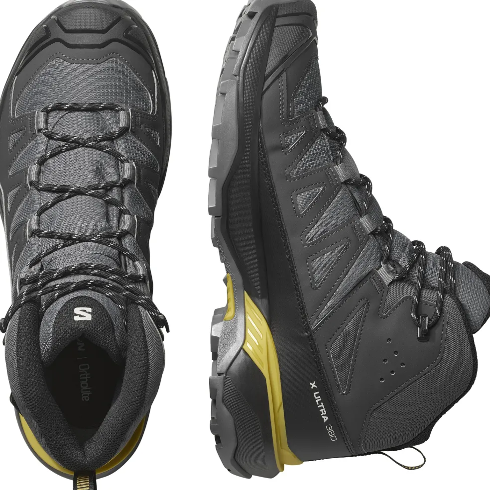 Salomon X ULTRA 360 GORE-TEX wandelschoenen heren castlerock black spicy mustard