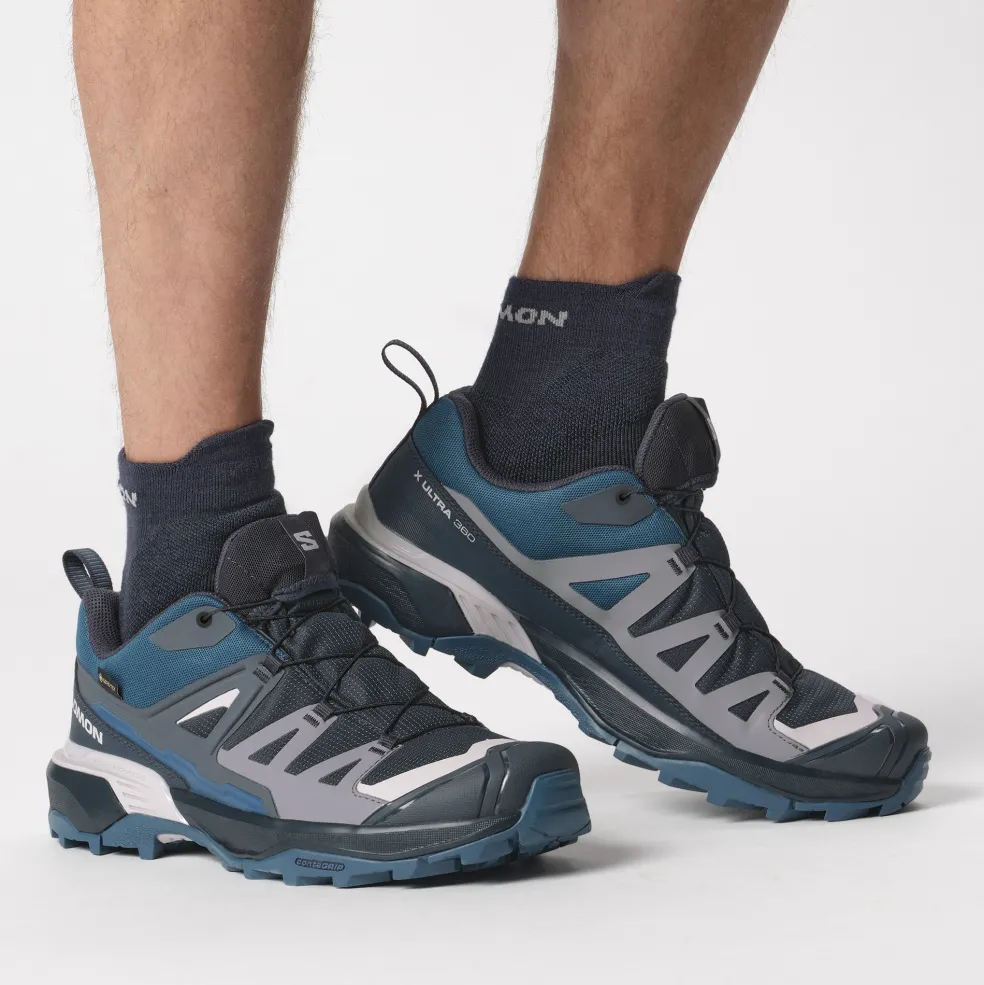Salomon X Ultra 360 GTX Lo wandelschoenen heren carbon india ink deep dive