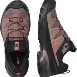 Salomon X ULTRA 360 LEATHER GORE-TEX wandelschoenen dames cognac peppercorn black