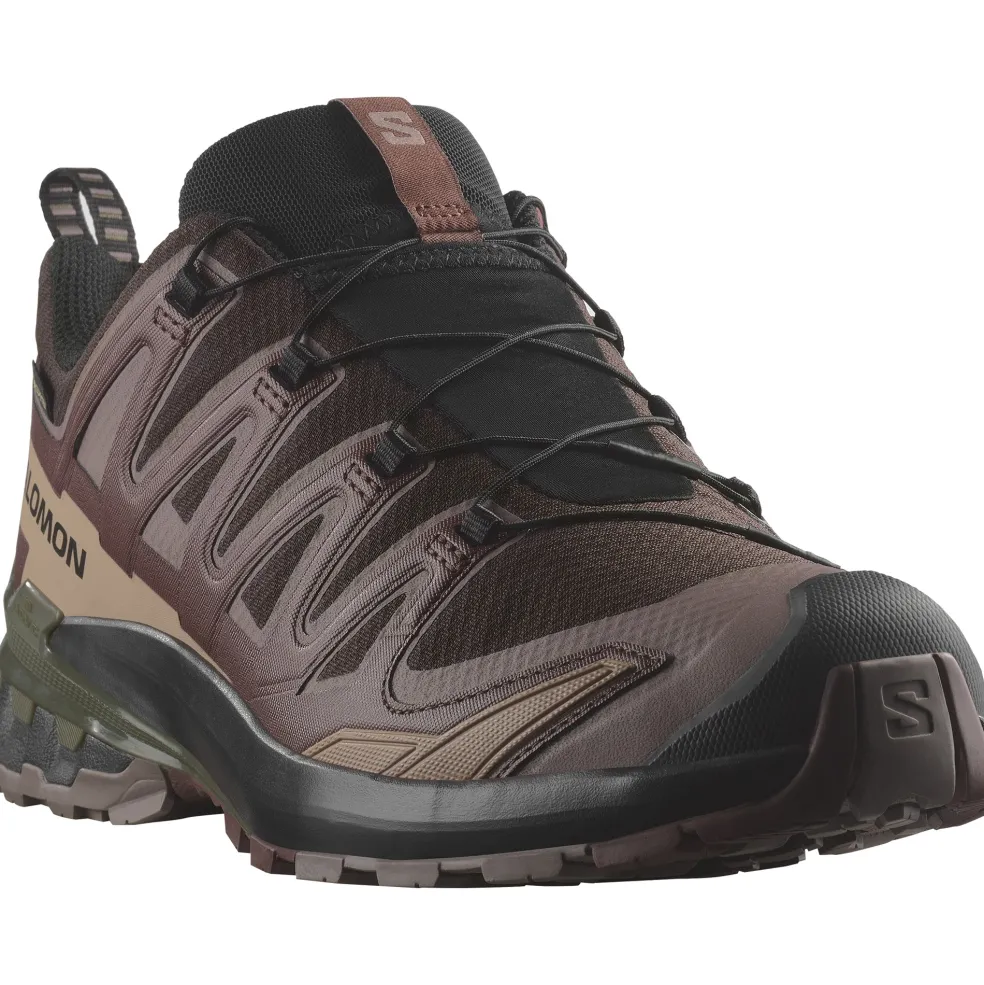 Salomon XA PRO 3D V9 GORE-TEX hardloopschoenen heren black coffee rum raisin olive night